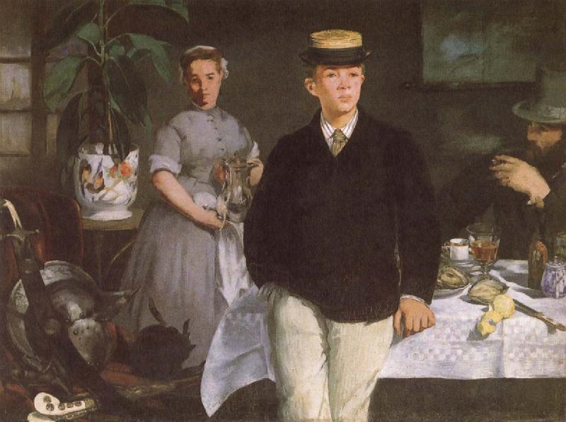 Edouard Manet Luncheon in the studio oil painting image